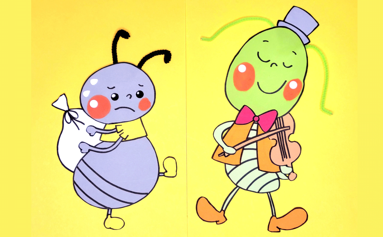 保育用「アリとキリギリス」の製作素材 ちょきぺたファクトリー